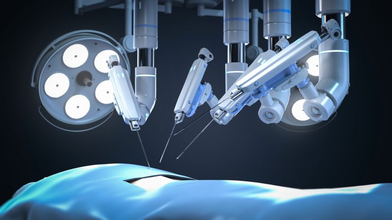 surgical robot in operating room
