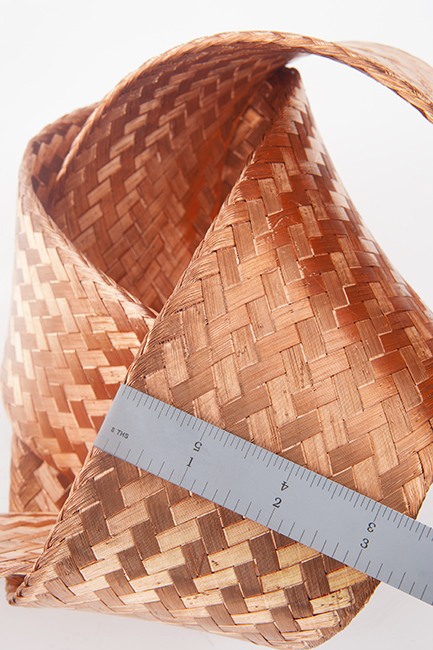 large 3-1/2 inch wide copper braid