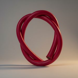 red flexible HYflex cable in a coil