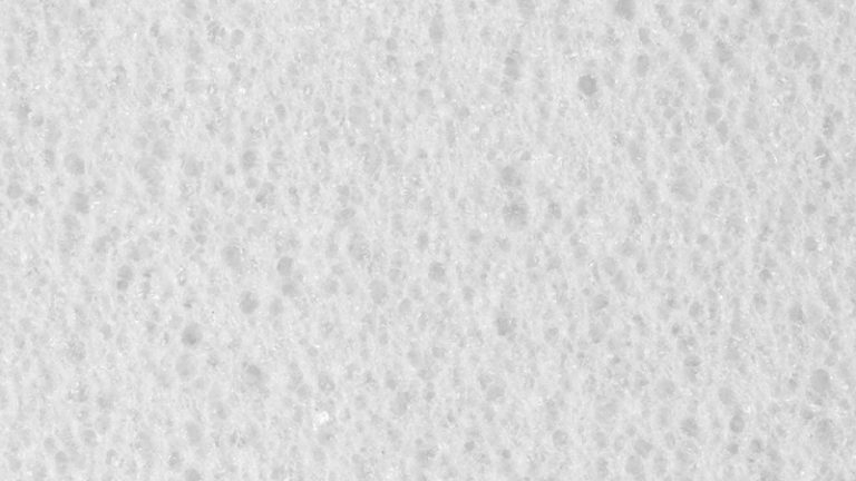 cross section of white cellular foam